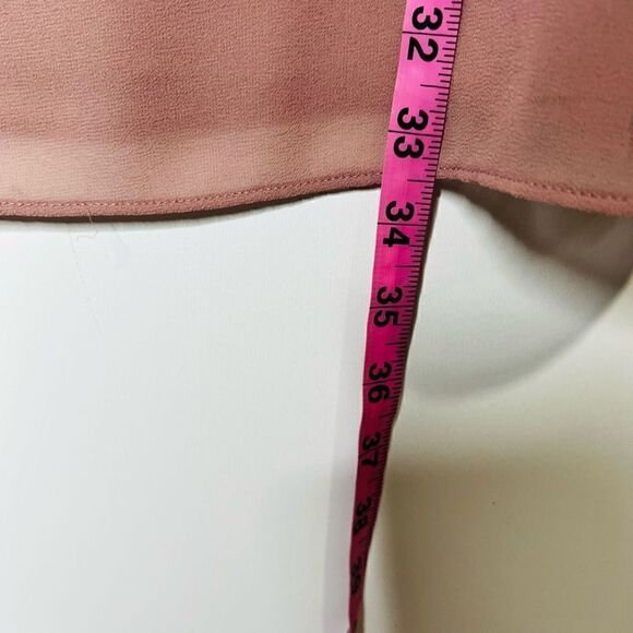 SINGLE Los Angeles Pink Flowy Cape Sleeve Dress - Picture 5 of 8